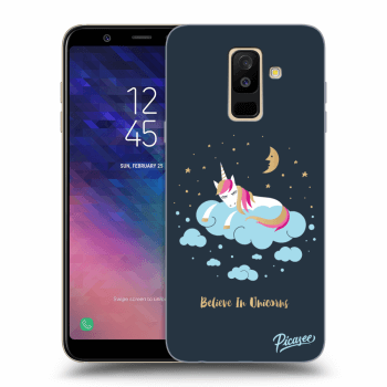 Picasee silikonový průhledný obal pro Samsung Galaxy A6+ A605F - Believe In Unicorns