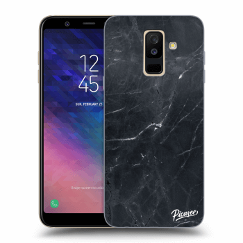 Picasee silikonový průhledný obal pro Samsung Galaxy A6+ A605F - Black marble