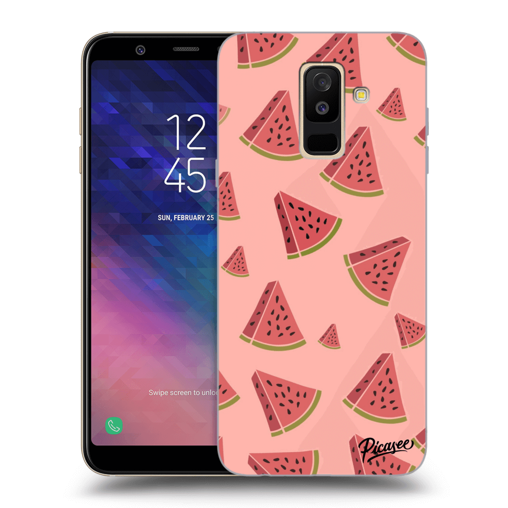 Picasee silikonový průhledný obal pro Samsung Galaxy A6+ A605F - Watermelon
