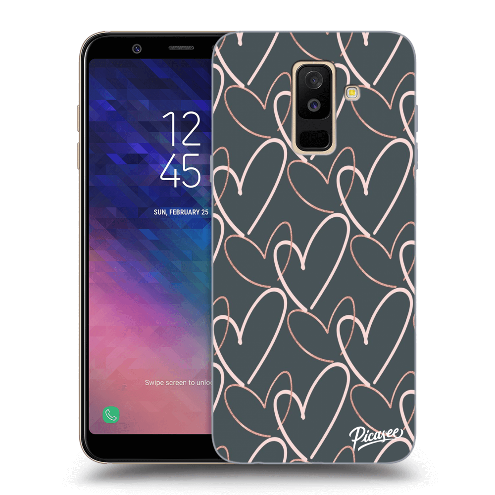 Picasee silikonový průhledný obal pro Samsung Galaxy A6+ A605F - Lots of love