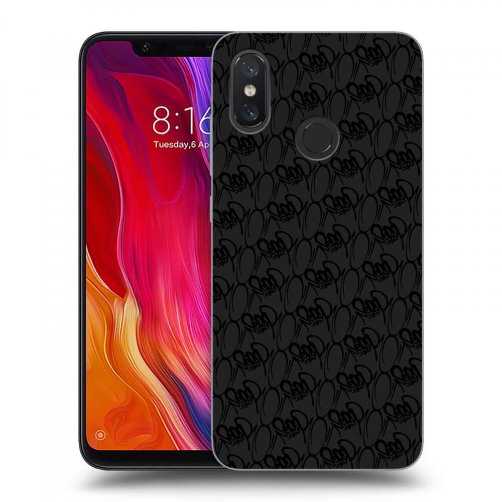 Picasee silikonový černý obal pro Xiaomi Mi 8 - Separ - Black On Black 2