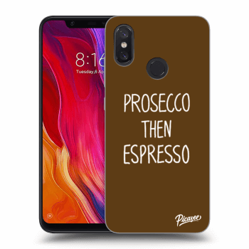 Picasee silikonový černý obal pro Xiaomi Mi 8 - Prosecco then espresso