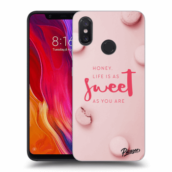 Picasee silikonový černý obal pro Xiaomi Mi 8 - Life is as sweet as you are