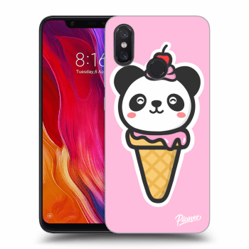 Picasee silikonový černý obal pro Xiaomi Mi 8 - Ice Cream Panda