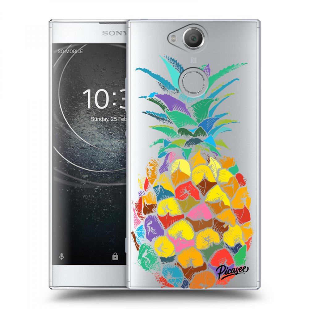 Picasee silikonový průhledný obal pro Sony Xperia XA2 - Pineapple