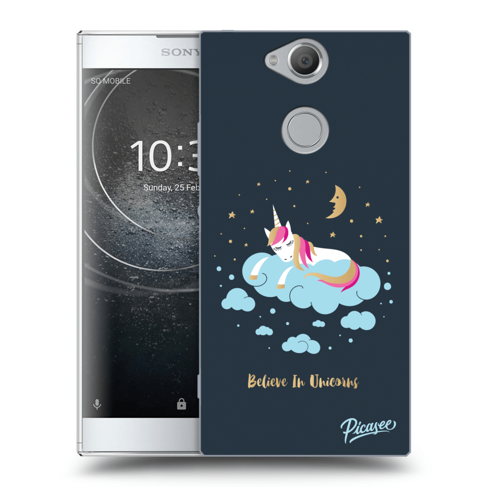 Picasee silikonový průhledný obal pro Sony Xperia XA2 - Believe In Unicorns