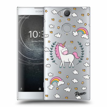 Picasee silikonový průhledný obal pro Sony Xperia XA2 - Unicorn star heaven