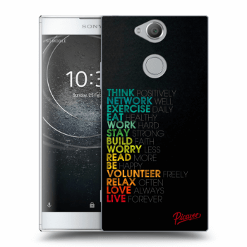 Picasee silikonový průhledný obal pro Sony Xperia XA2 - Motto life