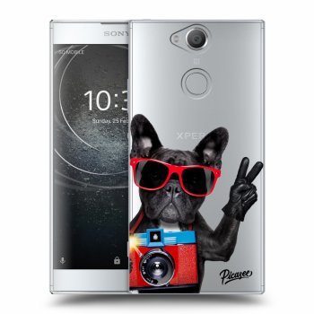 Picasee silikonový průhledný obal pro Sony Xperia XA2 - French Bulldog