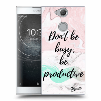 Picasee silikonový průhledný obal pro Sony Xperia XA2 - Don't be busy, be productive