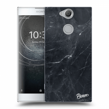 Picasee silikonový průhledný obal pro Sony Xperia XA2 - Black marble