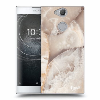 Picasee silikonový průhledný obal pro Sony Xperia XA2 - Cream marble
