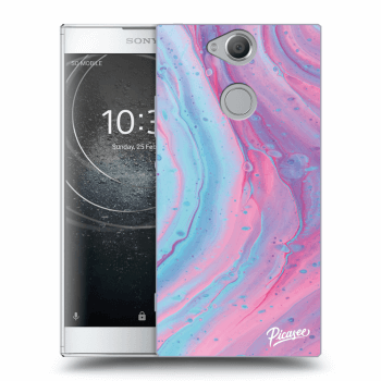 Picasee silikonový průhledný obal pro Sony Xperia XA2 - Pink liquid