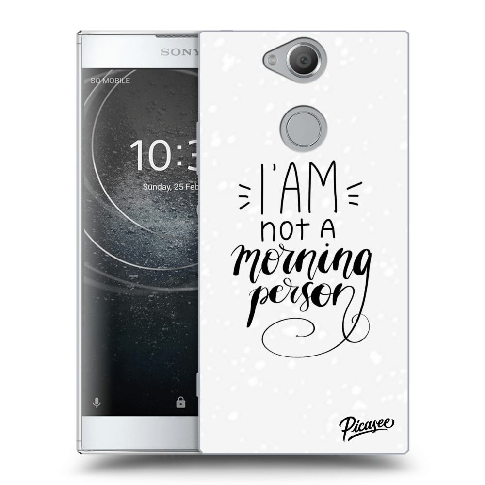 Picasee silikonový průhledný obal pro Sony Xperia XA2 - I am not a morning person