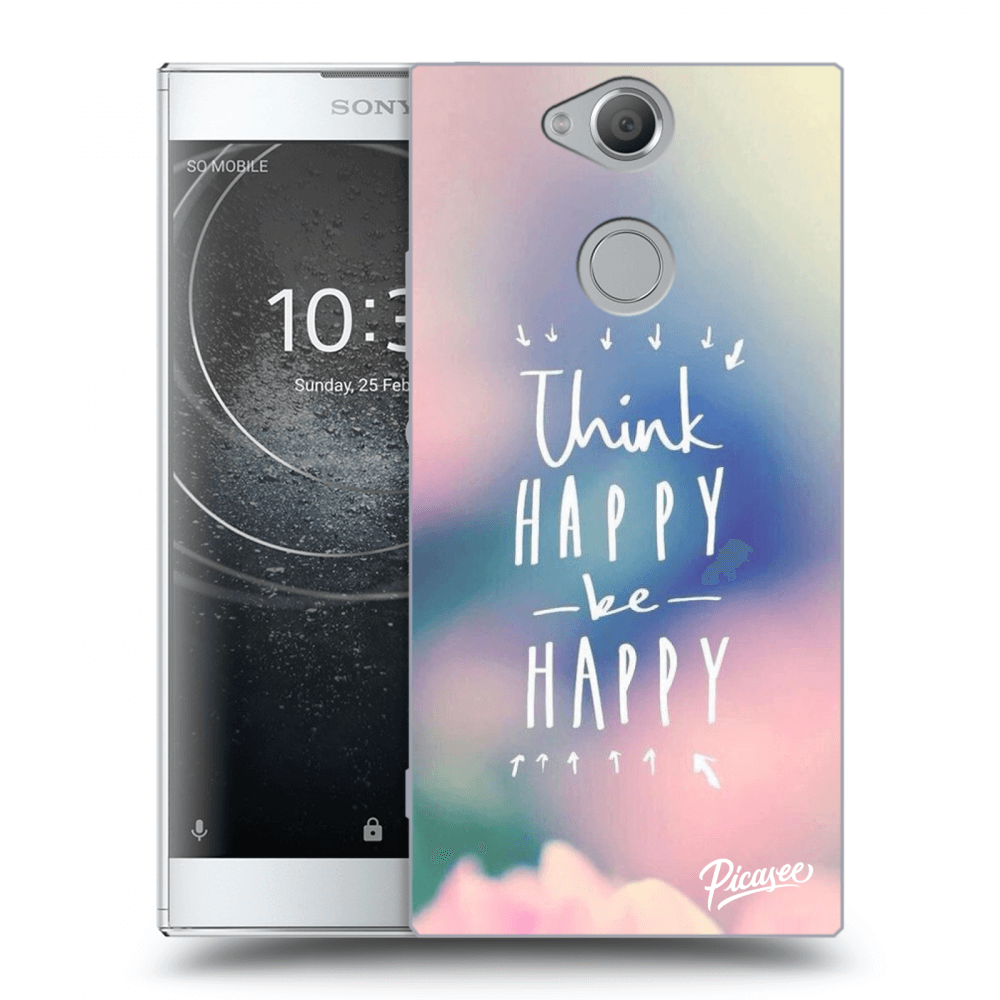 Picasee silikonový průhledný obal pro Sony Xperia XA2 - Think happy be happy