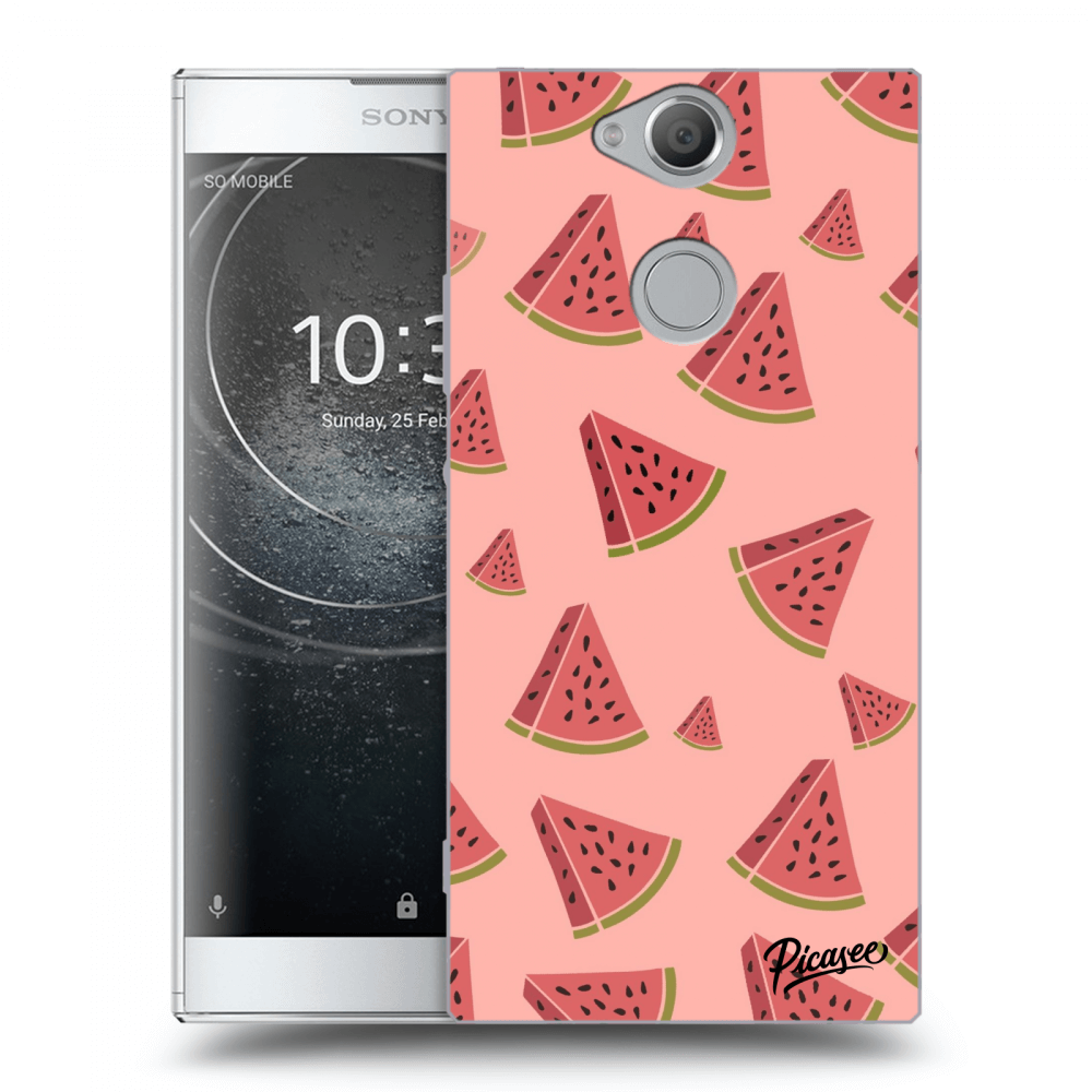 Picasee silikonový průhledný obal pro Sony Xperia XA2 - Watermelon
