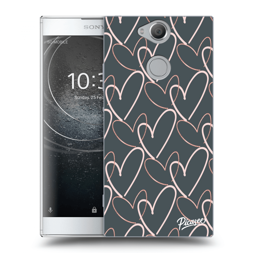 Picasee silikonový průhledný obal pro Sony Xperia XA2 - Lots of love