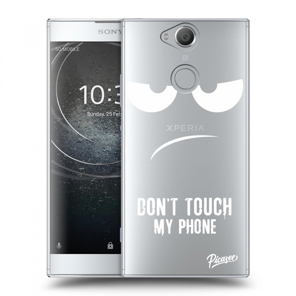 Picasee silikonový průhledný obal pro Sony Xperia XA2 - Don't Touch My Phone