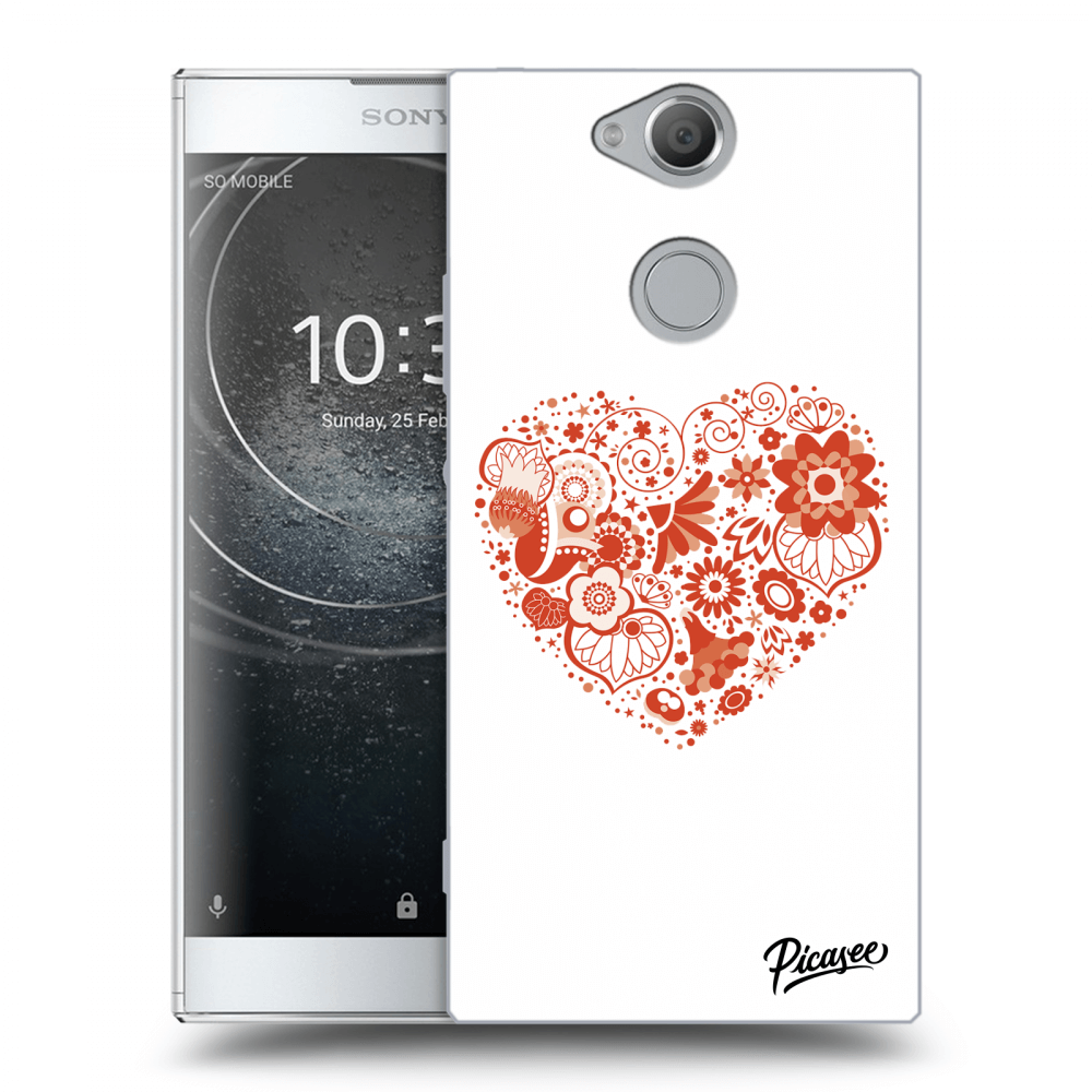 Picasee silikonový průhledný obal pro Sony Xperia XA2 - Big heart