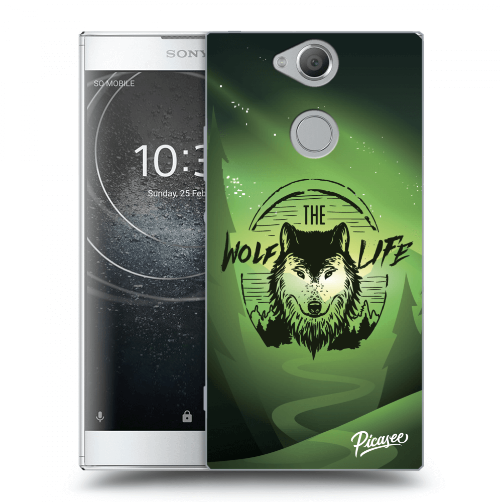 Picasee silikonový průhledný obal pro Sony Xperia XA2 - Wolf life
