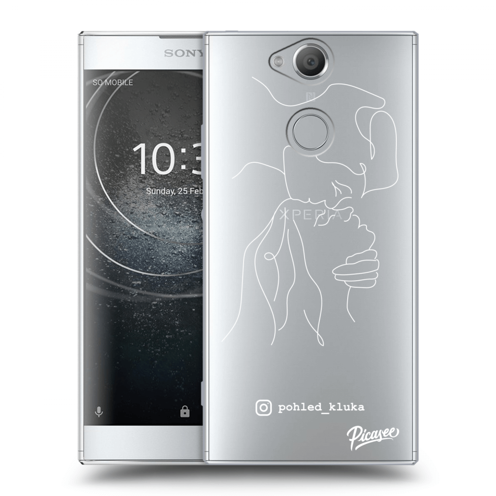 Picasee silikonový průhledný obal pro Sony Xperia XA2 - Forehead kiss White