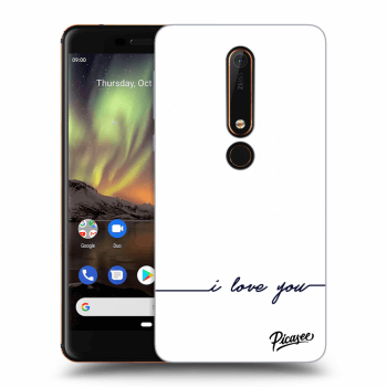 Picasee silikonový průhledný obal pro Nokia 6.1 - I love you