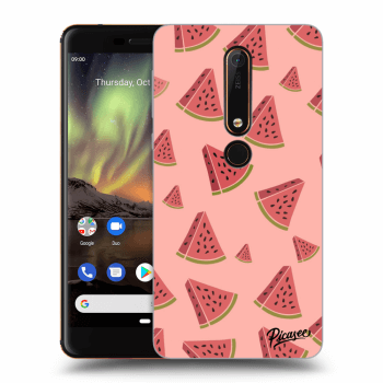 Picasee silikonový průhledný obal pro Nokia 6.1 - Watermelon