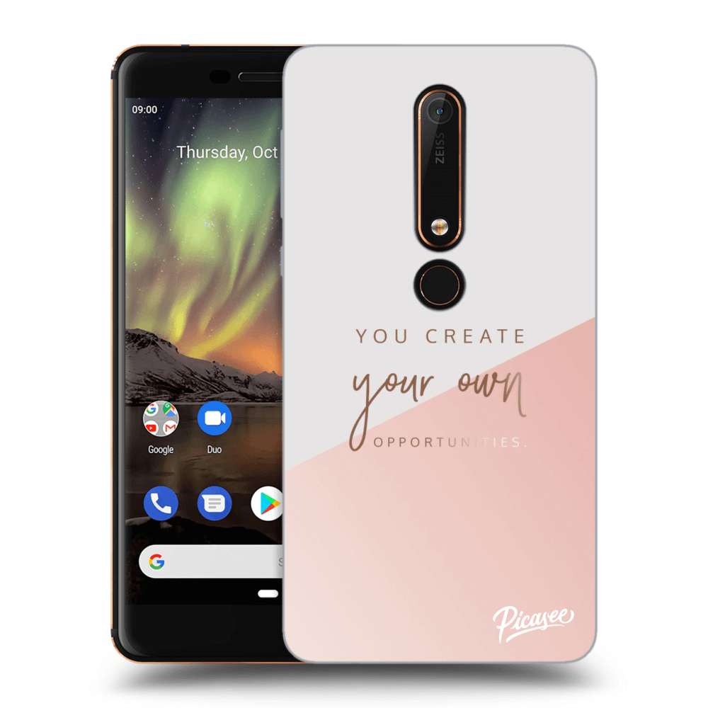 Picasee silikonový průhledný obal pro Nokia 6.1 - You create your own opportunities