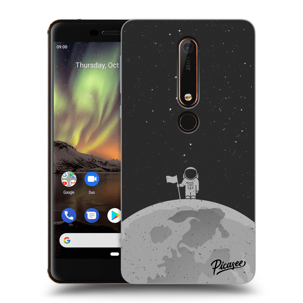 Picasee silikonový průhledný obal pro Nokia 6.1 - Astronaut