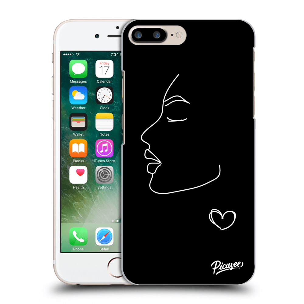 Picasee silikonový černý obal pro Apple iPhone 7 Plus - Couple girl White