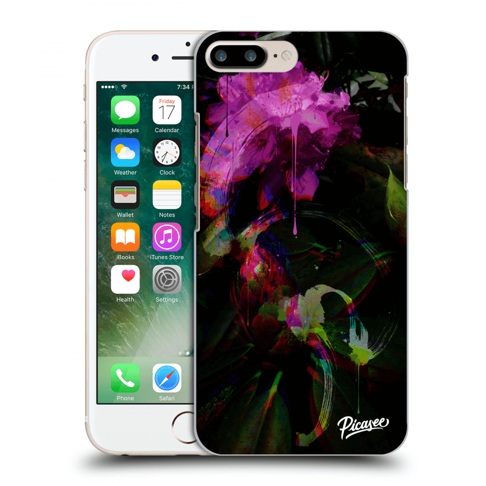 Picasee silikonový průhledný obal pro Apple iPhone 7 Plus - Peony Color