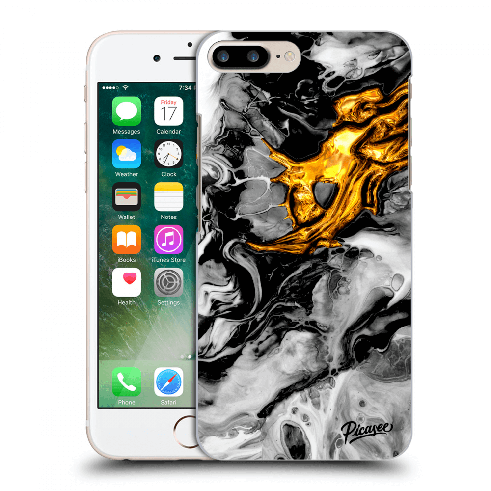 Picasee ULTIMATE CASE pro Apple iPhone 7 Plus - Black Gold 2