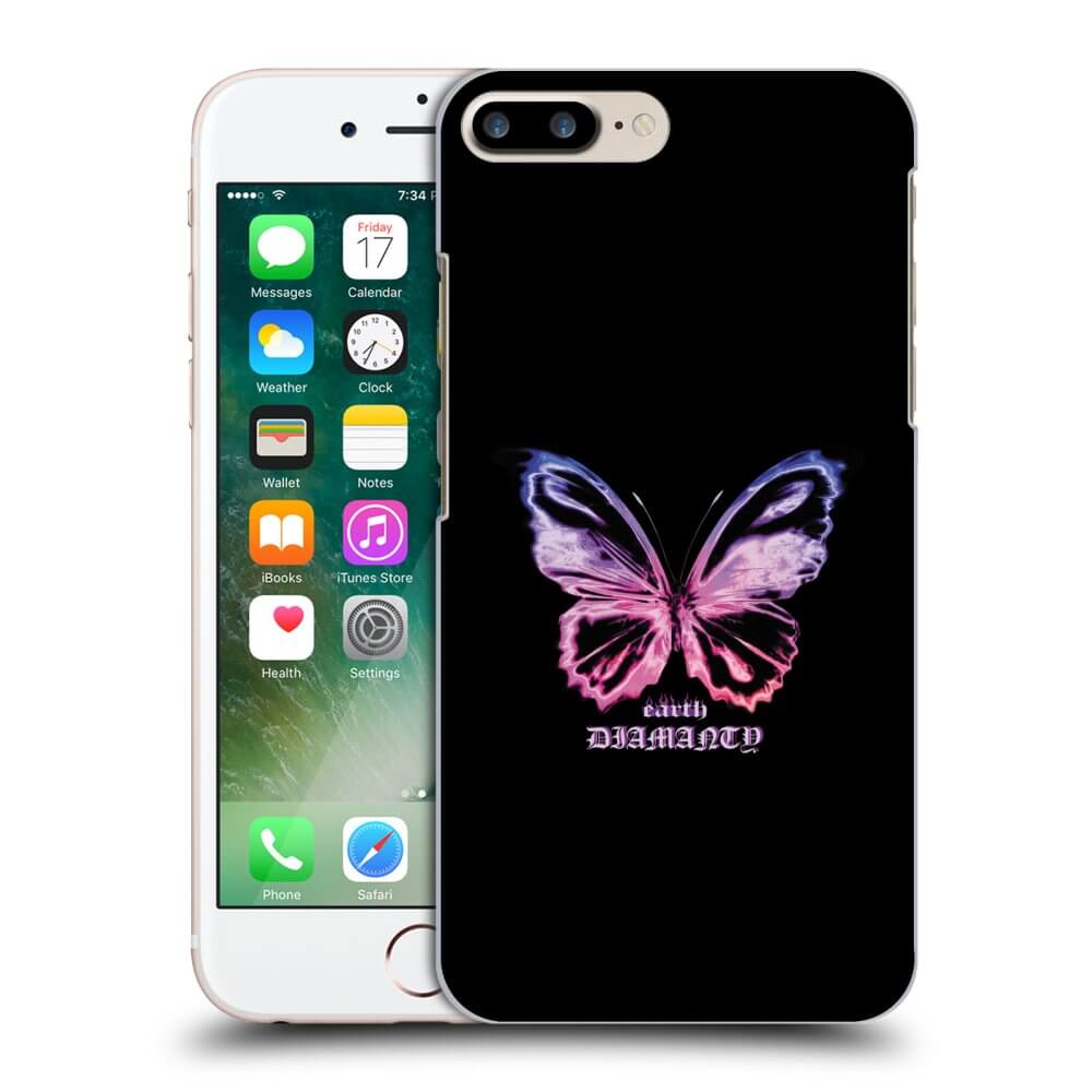 Picasee silikonový průhledný obal pro Apple iPhone 7 Plus - Diamanty Purple