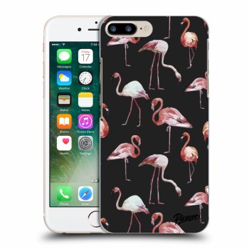 Picasee silikonový černý obal pro Apple iPhone 7 Plus - Flamingos