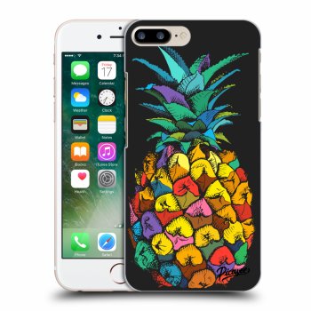 Picasee silikonový černý obal pro Apple iPhone 7 Plus - Pineapple