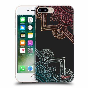 Picasee silikonový černý obal pro Apple iPhone 7 Plus - Flowers pattern