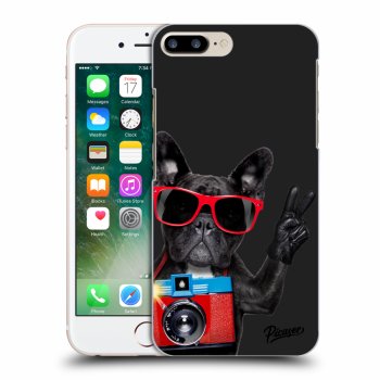 Picasee silikonový černý obal pro Apple iPhone 7 Plus - French Bulldog
