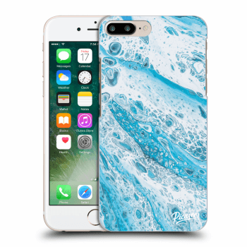 Picasee silikonový černý obal pro Apple iPhone 7 Plus - Blue liquid