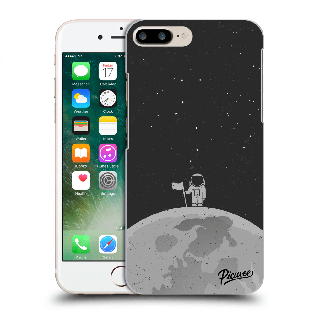 Picasee silikonový černý obal pro Apple iPhone 7 Plus - Astronaut