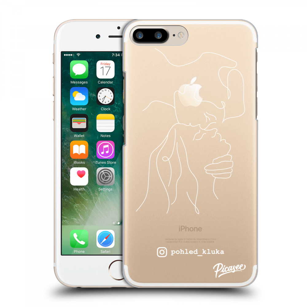 Picasee silikonový průhledný obal pro Apple iPhone 7 Plus - Forehead kiss White