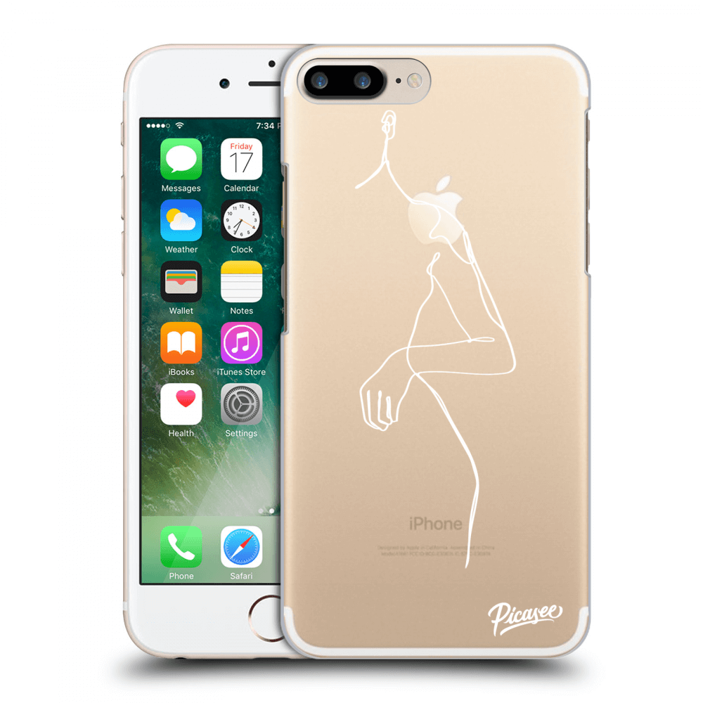Picasee silikonový průhledný obal pro Apple iPhone 7 Plus - Simple body White