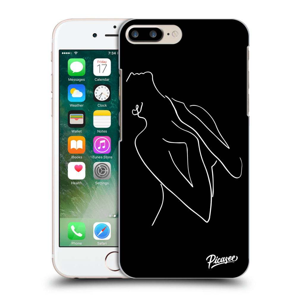 Picasee silikonový černý obal pro Apple iPhone 7 Plus - Sensual girl White