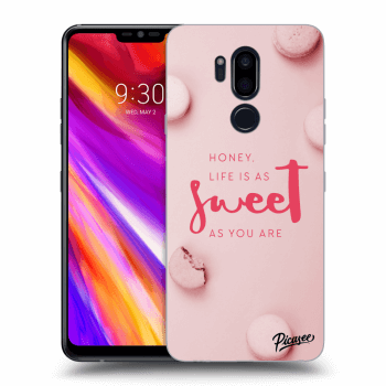 Picasee silikonový průhledný obal pro LG G7 ThinQ - Life is as sweet as you are