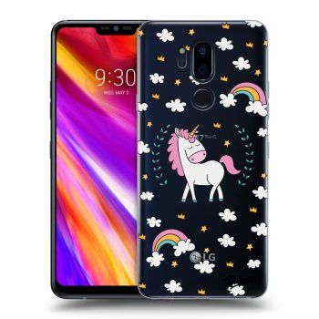 Picasee silikonový průhledný obal pro LG G7 ThinQ - Unicorn star heaven