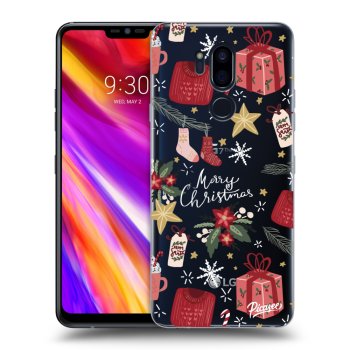 Picasee silikonový průhledný obal pro LG G7 ThinQ - Christmas