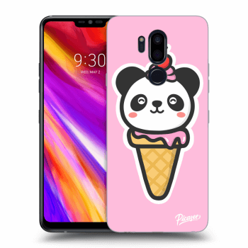 Picasee silikonový průhledný obal pro LG G7 ThinQ - Ice Cream Panda