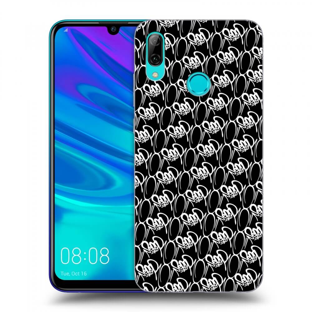 Picasee silikonový černý obal pro Huawei P Smart 2019 - Separ - White On Black 2