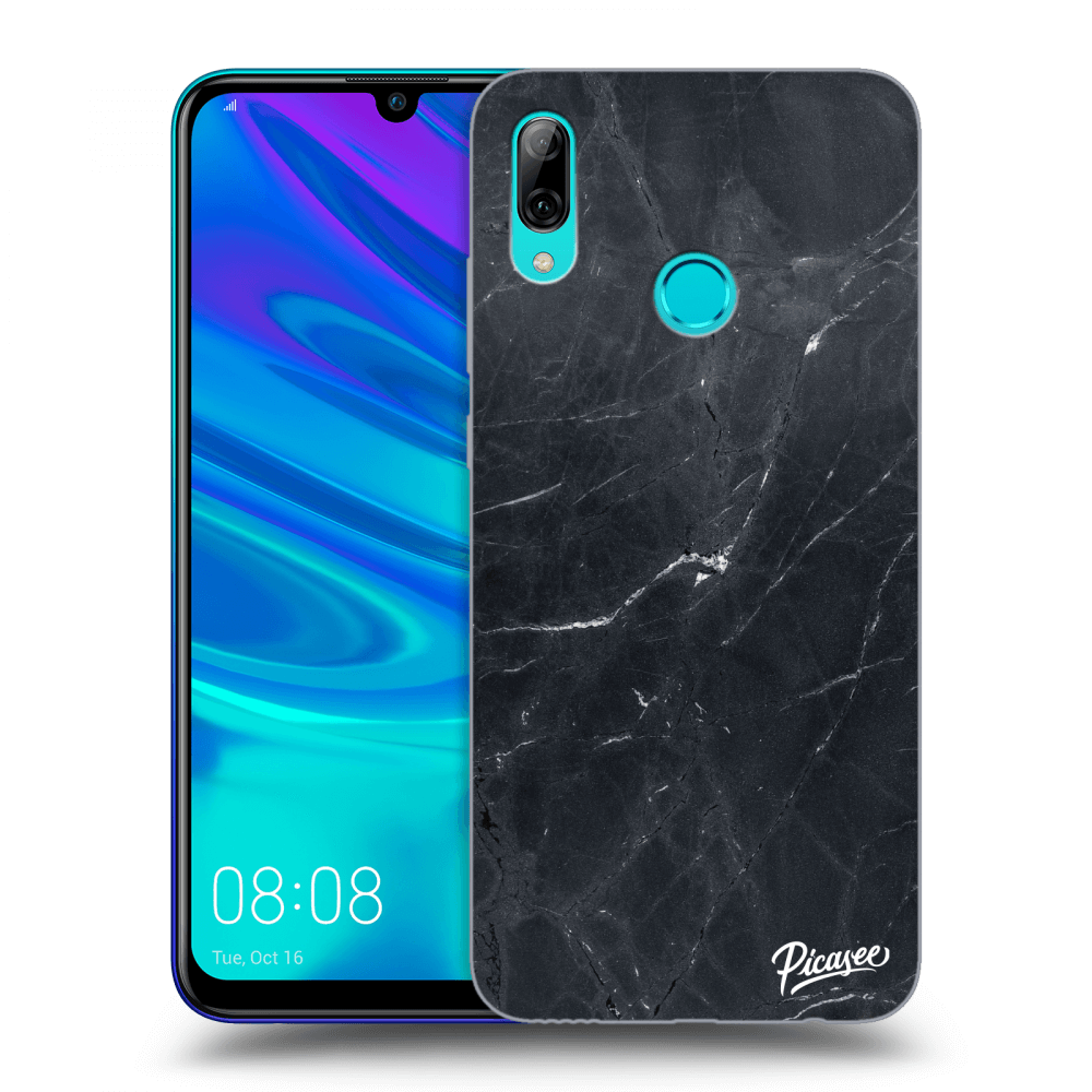 Picasee silikonový černý obal pro Huawei P Smart 2019 - Black marble