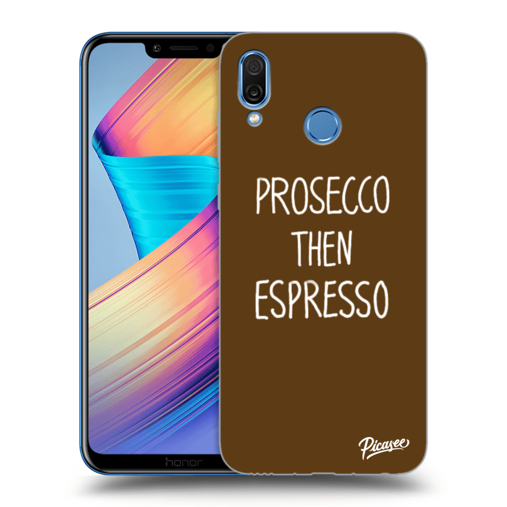 Picasee silikonový průhledný obal pro Honor Play - Prosecco then espresso
