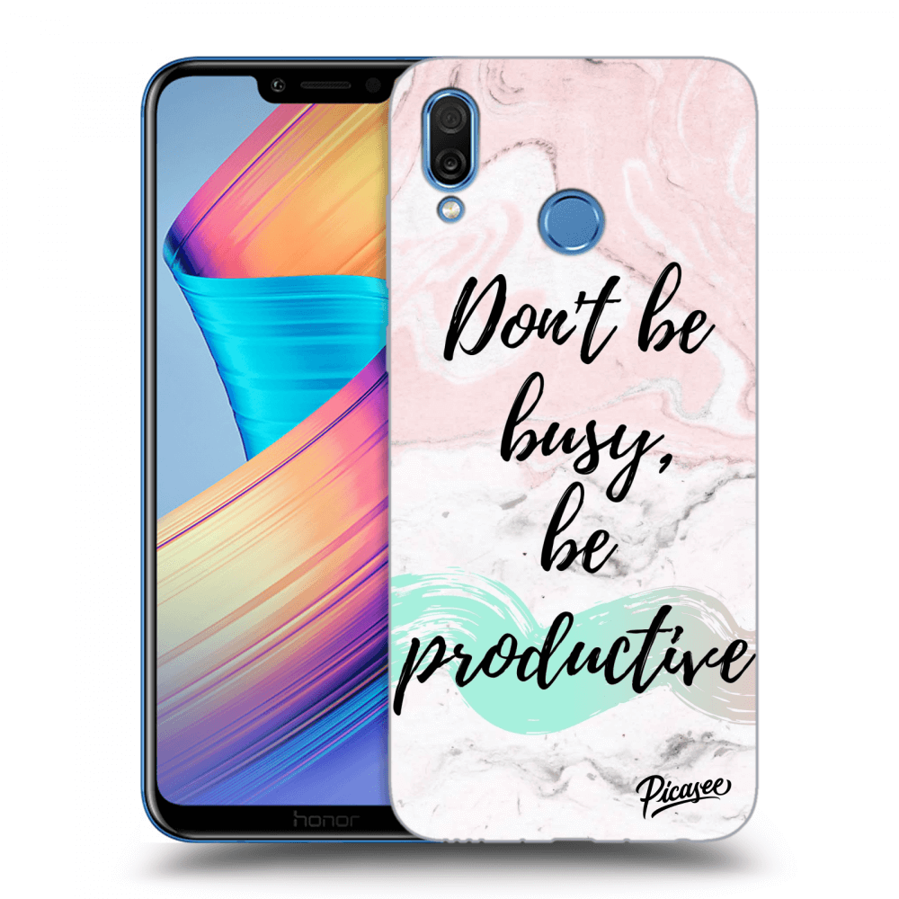 Picasee silikonový průhledný obal pro Honor Play - Don't be busy, be productive